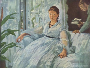  Manet Maler - Lesen Mme Manet und Leon Realismus Impressionismus Edouard Manet